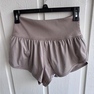 FP Movement by Free People Tan Ribbed Shorts